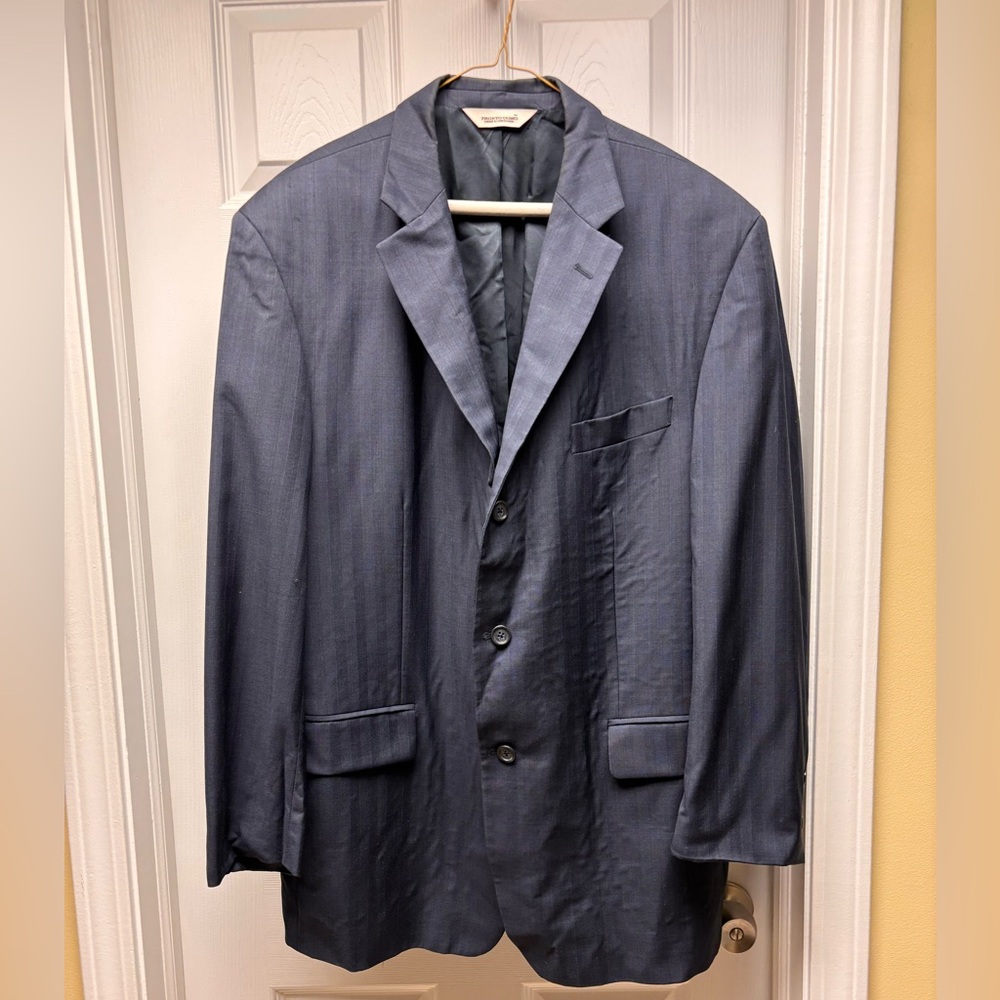 Pronto Uomo Men’s Suit Jacket — Dark Blue (44R)
